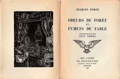 Odeurs de forêt et fumets de tables Frontispice de Jean Chièze