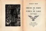Odeurs de forêt et fumets de tables Frontispice de Jean Chièze. Forot  Charles 
