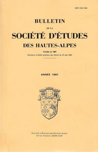 Bulletin de la société des hautes Alpes - ANNEE 1987