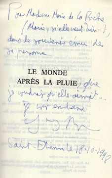 Le monde après la pluie. Berger Yves
