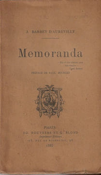 Mémoranda.. D' Aurevilly Barbey