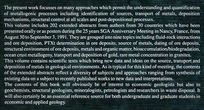Sources, Transport and Deposition of metals.