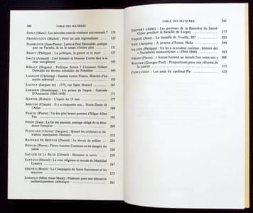 Les chantiers de la jeunesse - Pierre Laval - L'autoédition -La haute banque protestante - Marie Antoinette - Paul Déroulède - Donoso Cortès - Gabriele D'Annunzio - Le 15 Mai 1958 - Edgar Poe - Pierre Antoine Cousteau - Loigny - La Bataille de Vouillé - Ernest Hello - Le cardinal Pie...
