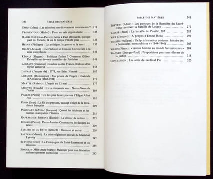 Les chantiers de la jeunesse - Pierre Laval - L'autoédition -La haute banque protestante - Marie Antoinette - Paul Déroulède - Donoso Cortès - ...