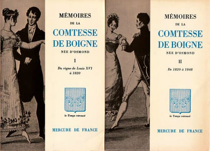 Mémoire de la Comtesse de Boigne Née d'Osmond. I - Du règne de Louis XVI à 1820. II. De 1820 à 1848. 