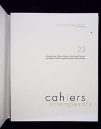 Cahiers Intempestifs Tome n° 23