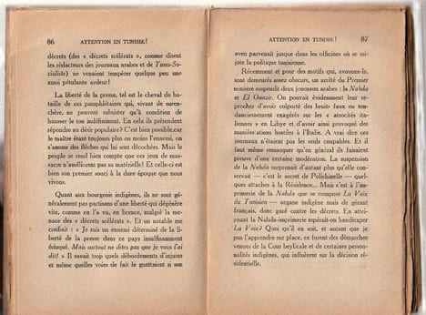 Attention en Tunisie ! Après les lampions du Cinquantenaire. . Vanlande René
