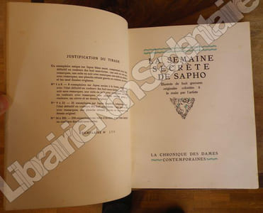 La semaine secrète de Sapho