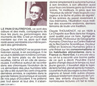 Le pain d'autrefois - Chroniques alimentaires d'un monde qui s'en va. (Thèse de doctorat)