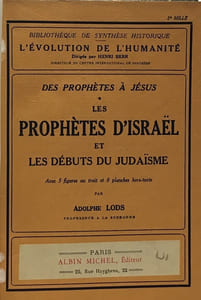 Des prophètes à Jésus - Les prophètes d'Israël et les débuts du judaïsme