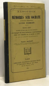 Mémoires de Socrate - texte grec entretiens mémorables livre premier
