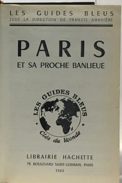 Paris et sa proche banlieue. Ambrière (ss La Direction De)