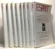 Revue Esprit - année 2000 9 numéros en 8 volumes: 1-2-6-7-8/9-10-11-12 - Europe Germaine Tillion capitalisme économie monde Délinquance juvénile. ...