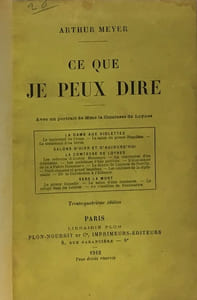 Ce que je peux dire