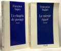 Un chagrin de passage + Le miroir égaré --- 2 livres. Françoise Sagan