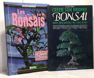 Les bonsaïs: les espèces la conduite l'entretien + Créer son propre Bonsaï avec les arbres de son pays (Liliane Forest) --- 2 livres