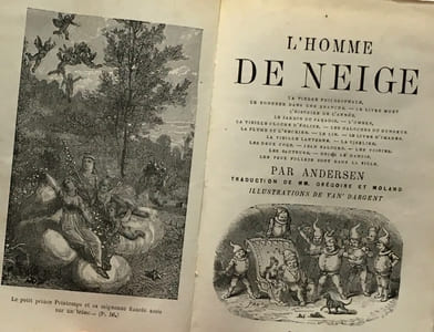 L'homme de neige - La pierre philosophale le bonheur dans une branche le livre muet l'histoire de l'année... traduction de MM. Grégoire et Moland illustrations de Yan' Dargent