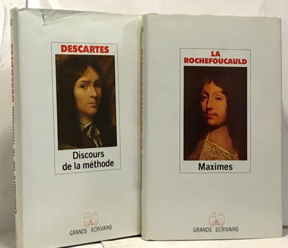 Descartes: discours de la méthode + La Rochefoucauld: Maximes --- 2 livres. Descartes René