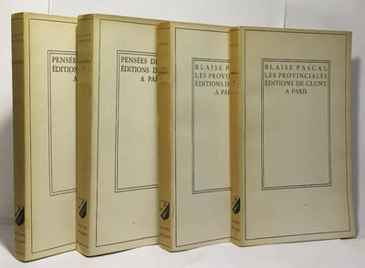 Pensées (tome un et deux) + Les provinciales (tome un et deux) --- 4 volumes