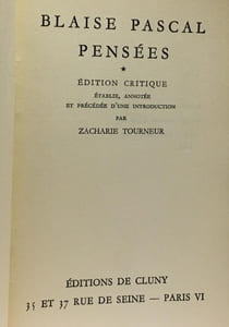 Pensées (tome un et deux) + Les provinciales (tome un et deux) --- 4 volumes