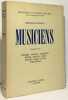Musiciens - deuxi&egrave;me s&eacute;rie - Haendel Mozart Schubert Weber Rossini Liszt Wagner Bizet Ravel Strawinsky - musiciens et leurs oeuvres VI. Buenzod ...
