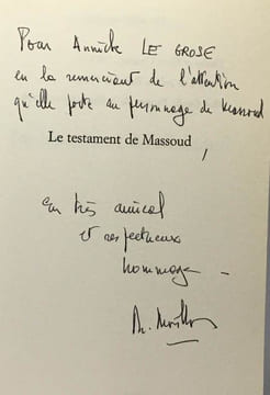 Le Testament De Massoud. Morillon Philippe