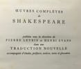 Shakespeare --- tome premier --- bilingue. Shkespeare  Leyris  Evans