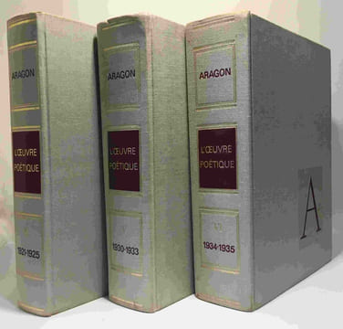 L'oeuvre poétique --- Tome II: 1921-1925 + Tome V: 1930-1933 + Tome VI: 1934-1935. Aragon