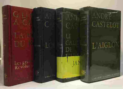 11 livres d'André Castelot: Henri IV + Louis XVI + Marie Antoinette + La mort du roi + Louis XVII + Joséphine + L'aiglon + Le calendrier de l'histoire ...