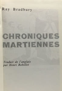 Chroniues martiennes - traduit par Henri Robillot