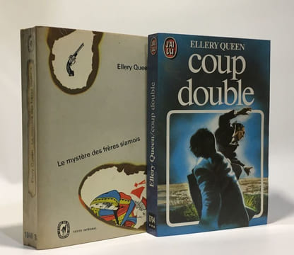 Coup double + Le mystère des frères siamois --- 2 romans. Ellery Queen