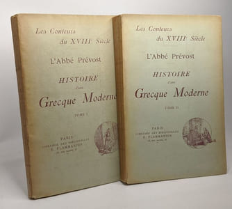 Histoire d'une grecque moderne - tome un et deux - illustrations de E.P Milio --- les conteurs du XVIIIe siècle