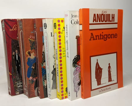 7 volumes: Antigone Colombe Becket La répétition ou l'amour puni le rendez-vous des Senlis suivi de Léocadia + La sauvage suivi de l'invitation au ...