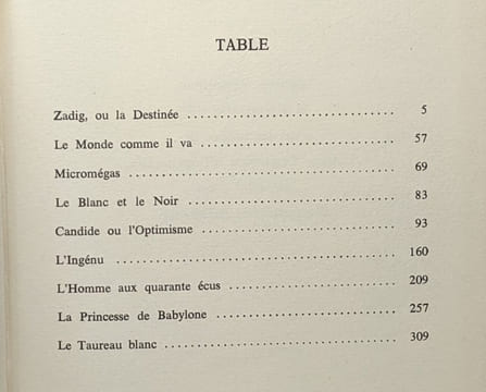 Contes. Voltaires