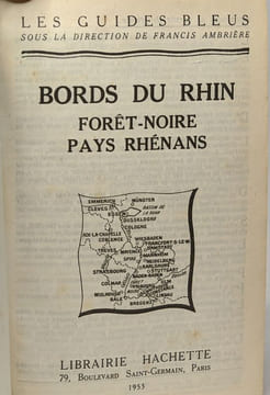 Bords du Rhin - Forêt-Noire Pays Rhénans - les guides bleus. Ambrière (ss La Direction De)