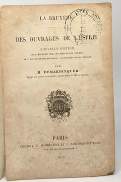 Des ouvrages de l'esprit - nouvelle édition collationnée sur les meilleurs textes avec des notes philologiques littéraires et historiques. ...