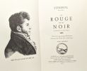 Le rouge et le noir chronique du XIXe - tome premier - texte revu par Jacques Haumont gravures de l'école néo-romantique -. Stendhal