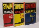 3 livres Maigret: Maigret et le client du samedi + Maigret et les vieillards + Maigret et la vieille dame. Simenon