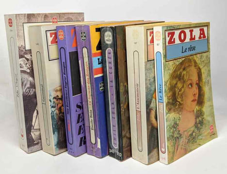 Germinal + Son excellence Eugène Rougon + La fortune des Rougon + La curée + L'Argent + L'assommoir + Le rêve --- 7 livres. Emile Zola  Colette Becker ...