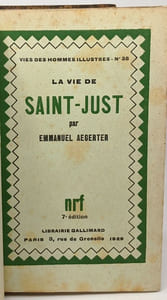 La vie de Saint-Just - vie des hommes illustres n°38 --- 7e édition