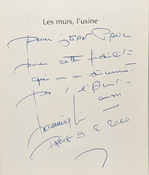 Les murs l'usine - avec hommage de l'auteur. Piccamiglio Robert