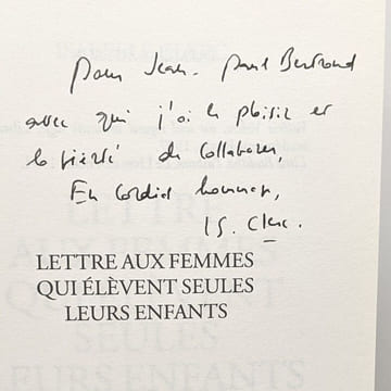 Lettre aux femmes qui élèvent seules leurs enfants - avec hommage de l'auteur. Clerc I