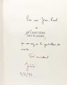 Le cimetière des plaisirs --- avec hommage de l'auteur