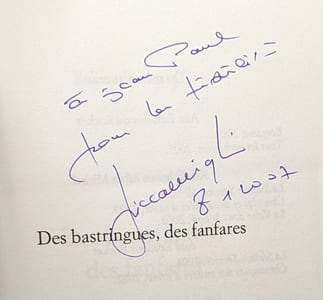 Des bastringues des fanfares --- avec hommage de l'auteur