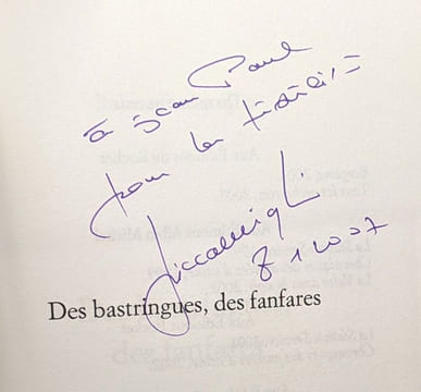 Des bastringues des fanfares --- avec hommage de l'auteur. Piccamiglio Robert