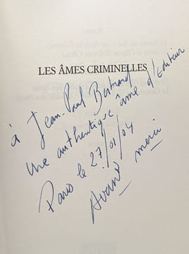 Les Âmes criminelles --- avec hommage de l'auteur. Authier Guy