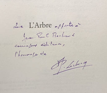L'Arbre --- avec hommage de l'auteur