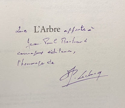 L'Arbre --- avec hommage de l'auteur. Leclercq Pierre-Robert