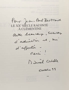 Le XXe siècle raconté à Clémentine --- avec hommage de l'auteur. Costelle Daniel