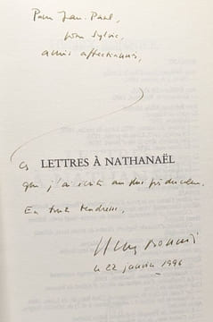 Lettres à Nathanaël --- avec hommage de l'auteur. Bonnier Henry
